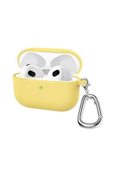 PAİKA Airpods 3. Nesil Uyumlu Silikon Kılıf Metal Kancalı Tam Uyumlu Kulaklık...