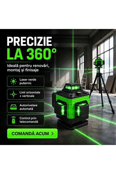 OEM 16 LINE LASER LEVEL - 4D, 2 BATTERIES AND 10 ACCESSORIES (RO-V10)