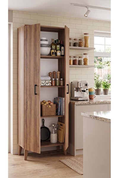 byzellahome 1. Kalite %100 MDF - Modern Çok Amaçlı Dolap Raflı Kapaklı Kiler ...