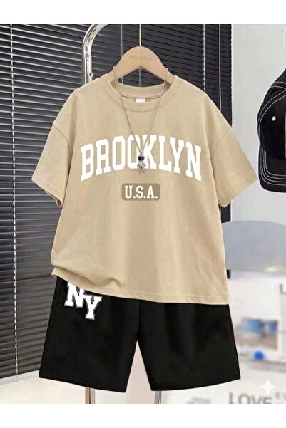 NC Nicee Clothes ΚΑΛΟΚΑΙΡΙΝΟ ΠΑΙΔΙΚΟ ΜΠΛΟΥΖΑΚΙ ΚΑΙ ΣΟΡΤΣ UNISEX (ΛΕΥΚΗ ΣΤΑΜΠΑ...