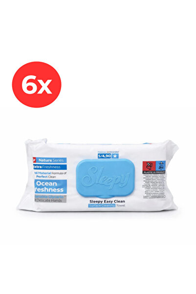 Sleepy 6x EASY CLEAN Multi-Surface Wet Wipes Ocean Freshness 100