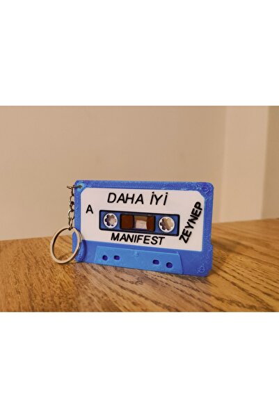 ATOLYETASBAHCE Manifest Retro Kaset Anahtarlık -Zeynep- (8.5 cm)