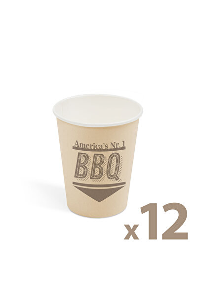 FAMİLY Pahare carton BBQ 250 ml, set 12 buc, pahare de unica folosinta