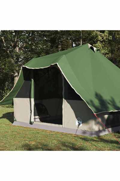 vidaxl Σκηνή Τιπί με στέγη Πράσινο 358 x 296 x 258 εκ. ταφτάς