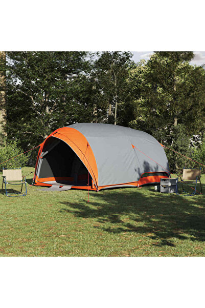 vidaxl Cort tunel Gri si Portocalie 410 x 285 x 198 cm tafta