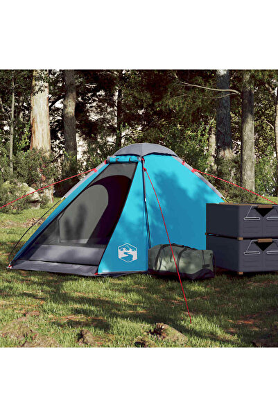 vidaxl Cort de camping cupola pentru 2 persoane, albastru, impermeabil