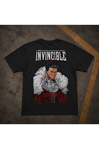 SHINOBIX Invincible Comic Emperor Mark Printed Oversize T-Shirt