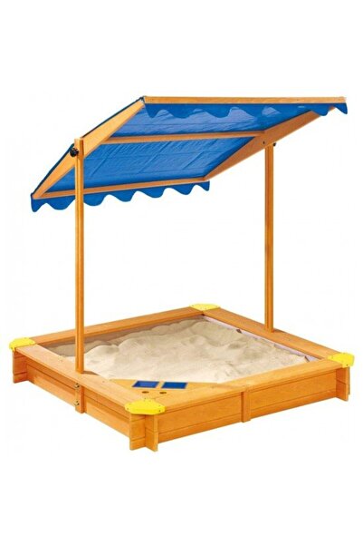 GINGER HOME Blue children's sandbox with adjustable and waterproof canopy tre...