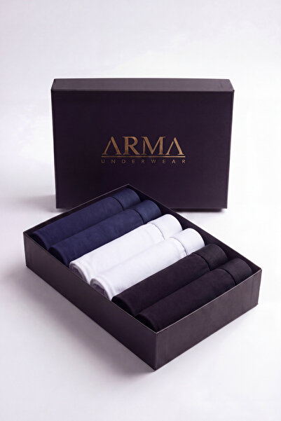 Arma Yıldız Ανδρικό σετ δώρου 6 τεμαχίων Premium Bamboo Colored Boxer με κουτ...
