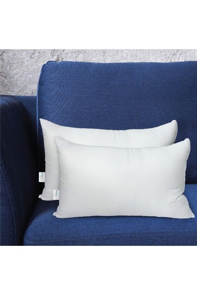COTTON HOME Casual Bedding Throw Cushion Insert Filler Microfiber 400g Ultra Soft Fiber 30x50cm White (Pack of 2)
