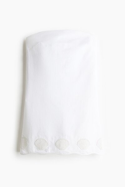 H&M Boncuk İşlemeli Bandeau Elbise