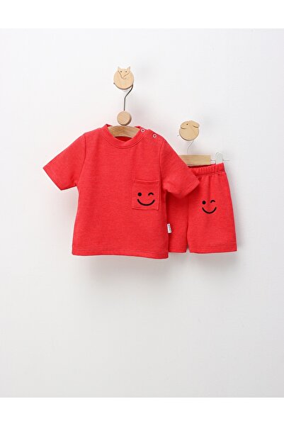 MiniKids Costumas de vara, Smile Face, rosu pal