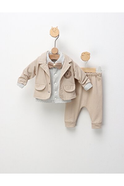 MiniKids Costumas elegant bebe, Matei, cu crem