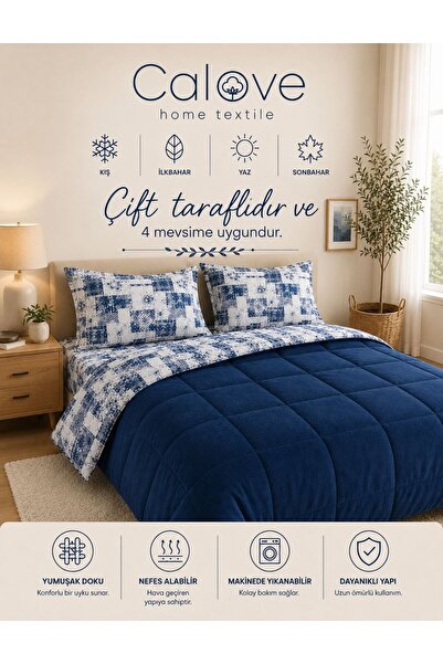 calove Double-Sided Premium Wellsoft King Size Quilt Set – Extra Soft 215X235...
