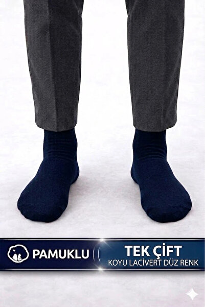 WINNERAIN Erkek Tekli Pamuklu Çorap Lacivert