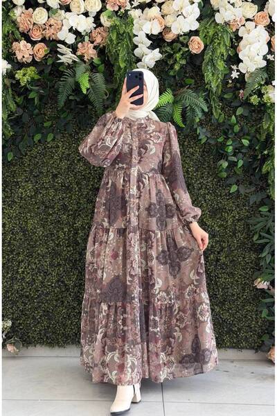 Moda Fatma Şifon Astarlı Elbise