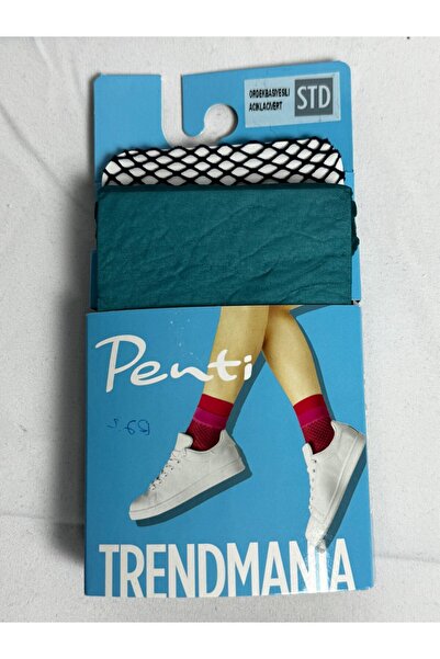 Penti Trendmania short socks set – Double layer (green tights + blue mesh)