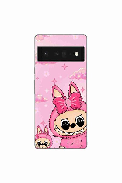 OEM Husa compatibila cu Google Pixel 6 Pro Silicon Gel Tpu Model Labubu Pink ...