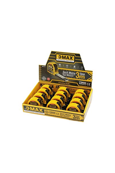 Greathings DMAX DMX-4745 ( 3MT X 16MM ) ÇELİK ŞERİT METRE ( STOPLU ) ( OTOMAT...
