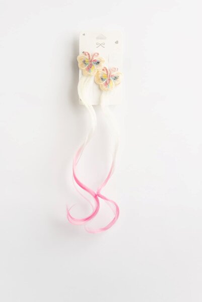Banamio Colorful Double Hair Clip Set with Butterfly Embroidery