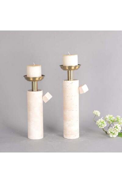 Highpoint High Point Candle Holder with a Stylish Marble Touch Adding Eleganc...