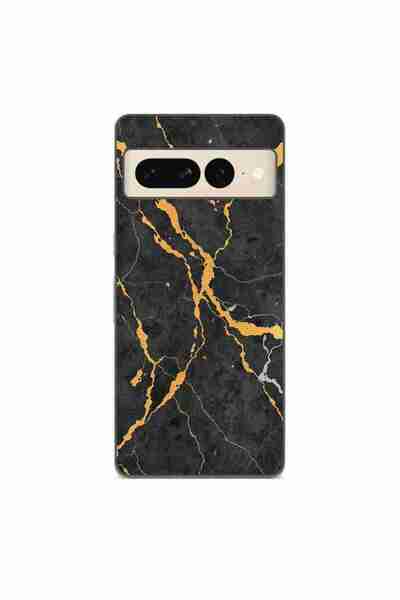 OEM Husa compatibila cu Google Pixel 7 Pro Silicon Gel Tpu Model Noir Gold Ma...