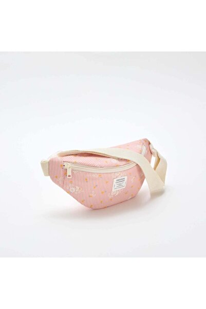 KIABI Floral All-Over Print Cotton Belt Bag PINK