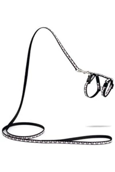 Yıldızan Tamgün Kitten Chest Harness and Walking Strap 120cm, Black, 16-25cm ...