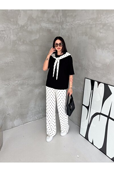 MİSPİER Women's Scarf Polka Dot Modal Set