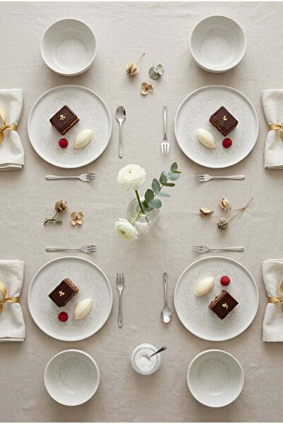 Bonna Porcelain Lunar White 28 cm Hygge Flat Plate