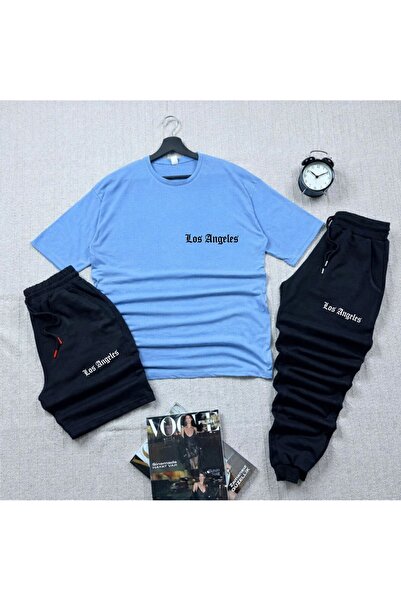 x-compass life Set unisex oversize cu imprimeu Los Angeles, 3 piese – Set tri...