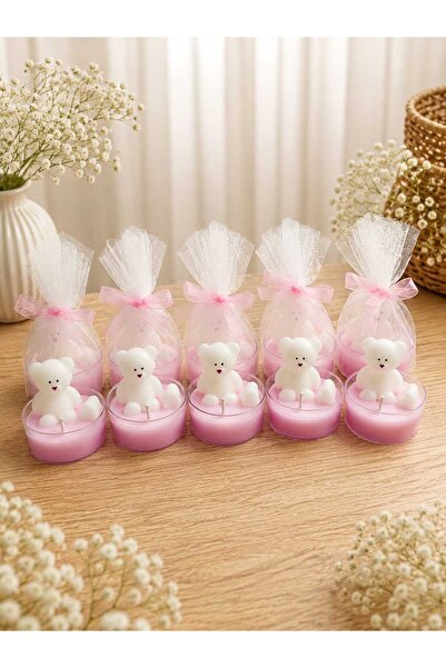Lumera Candle 10’lu tüllü ayıcık doğum doğum günü bebek mevlidi bebek hediyel...
