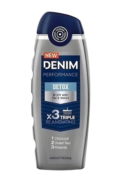Denim غسول الجسم والوجه PERFORMANCE DETOX X3 لتجديد البشرة 1 فحم 2 شاي أخضر 3...