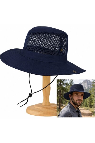 Neler Geldi Neler Mesh Summer Trilby Hat Trilby Hat Unisex Snap Button Hiking...