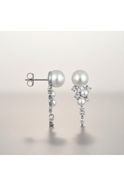 Oria Jewelry 925 silver earrings with pearls and zircons