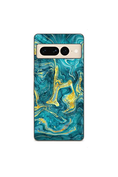 OEM Калъф, съвместим с Google Pixel 7 Pro, силиконов гел TPU, с абстрактен де...