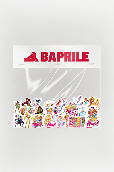 Baprile Winx Club 26 Parça Kaliteli Laptop Telefon Termos Etiket Seti