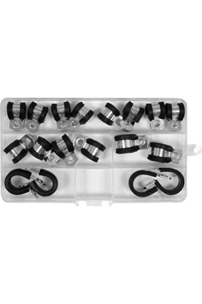 yato Stainless Steel Clamp Set With Rubber, 18 Pieces