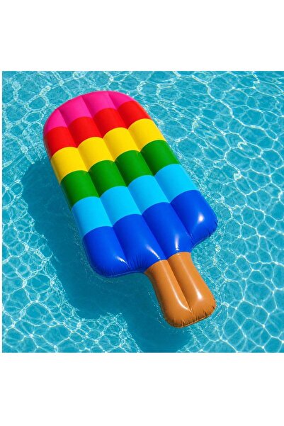 hey Saltea Gonflabilă Tip Înghețată Curcubeu 112 cm, pentru Piscină și Plajă,...