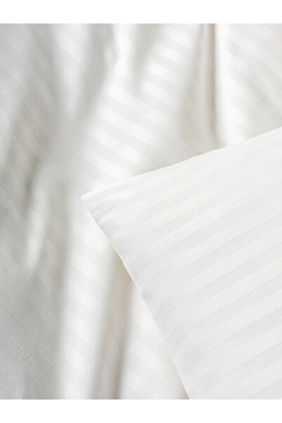 PAMUKCUM Cotton Satin Striped Double Duvet Cover Set