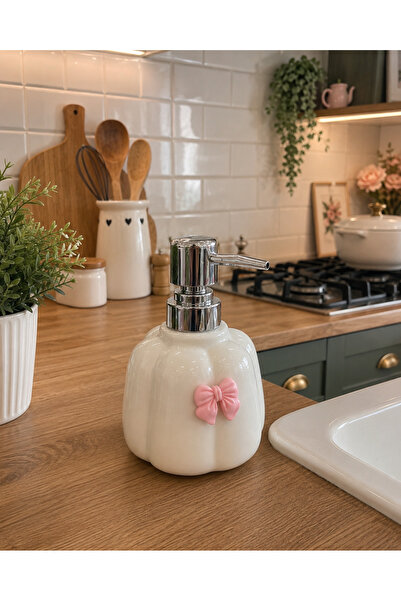 wishhome Şık tasarımlı fiyonk detaylı sıvı sabunluk(300ml)