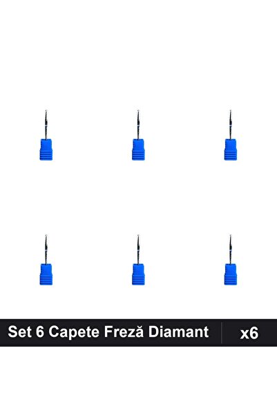 NAİLS Set 6 Capete Freză Diamant Unghii, Manichiură Profesională, Roșu