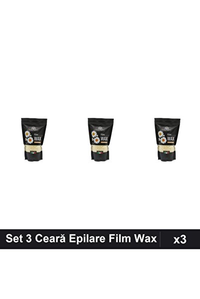 global fashion Set 3 Ceară Epilare Film Wax 450g Musetel, Epilat Eficient Acasă