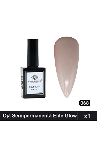 global fashion Ojă Semipermanentă Elite Glow 15ml, Gel Polish UV/LED 068