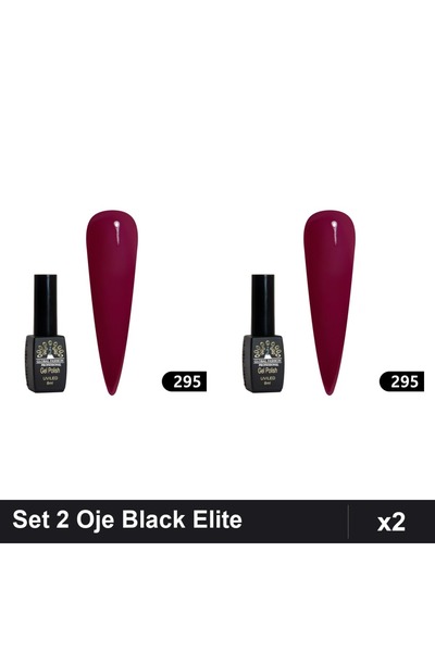 global fashion Set 2 Oje Semipermanente Black Elite 8ml, Manichiura UV/LED,