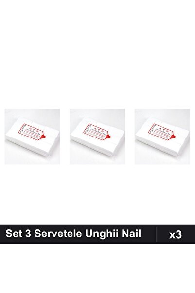 NAİLS Set 3 Servetele Unghii Nail Cleaner, 900 Bucati, Indepartare Acetonă Pr...