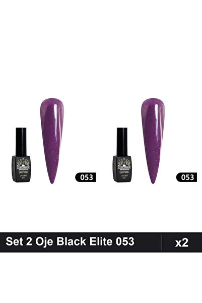 global fashion Set 2 Oje Semipermanente Black Elite 8ml, Nuanta 053, Manichiu...
