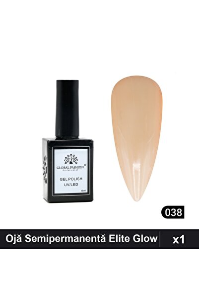 global fashion Ojă Semipermanentă Elite Glow 15ml, Gel Polish Profesional UV/LED