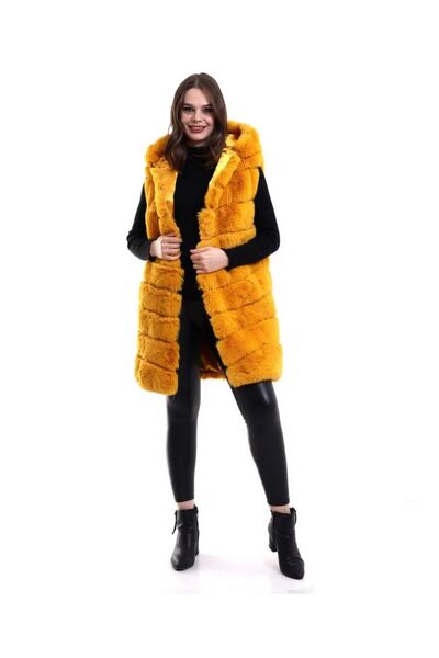 Generic Brand Women's Reks Hooded Vest - Yellow