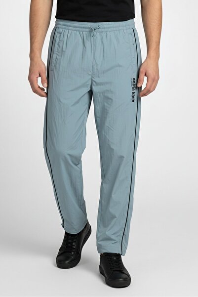 Calvin Klein Jeans Men Relaxed Fit Graphic Print Track Pant, Pale Green
